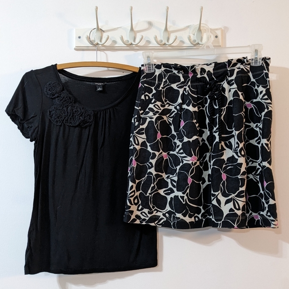 LOFT Floral Skirt Size 2P & LOFT Top Size Small - Picture 10 of 13